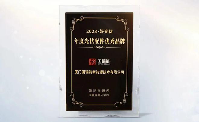 荣耀绽放国瑞能实力斩获年度光伏配件优秀品牌(图1)